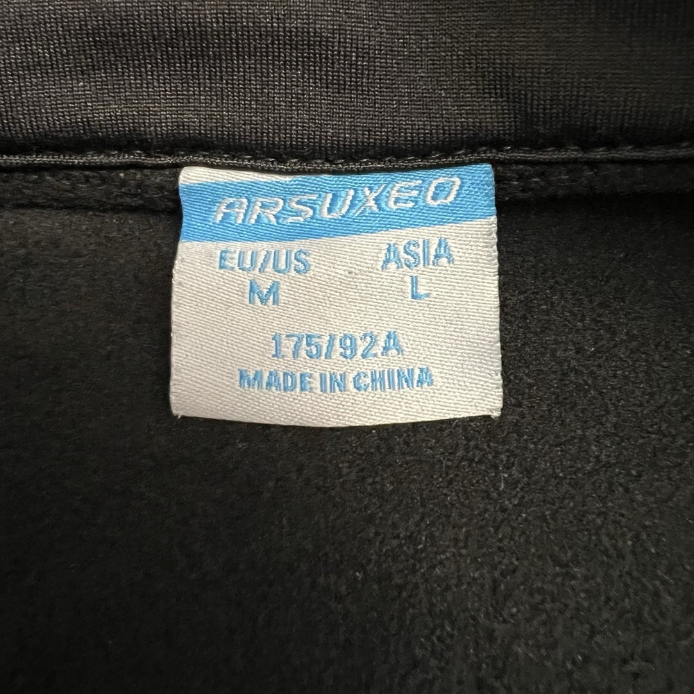 Arsuxeo Cycling Jacket Red Black Mens Medium Reflective Full Zip Bike Pockets - Picture 4 of 12